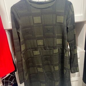 Zara Green Long Sleeve Dress